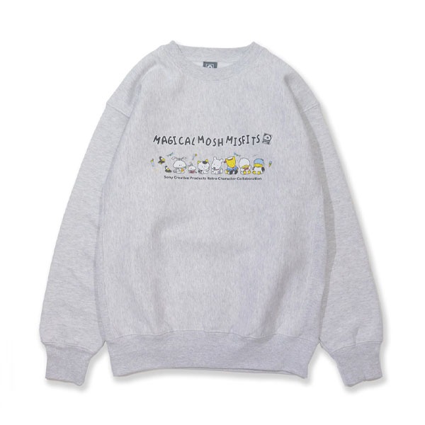 【MAGICAL MOSH MISFITS】タマ&フレンズ x MxMxM SWEAT gray マジカルモッシュミスフィッツ クルーネック トレーナー SKATEBOARD