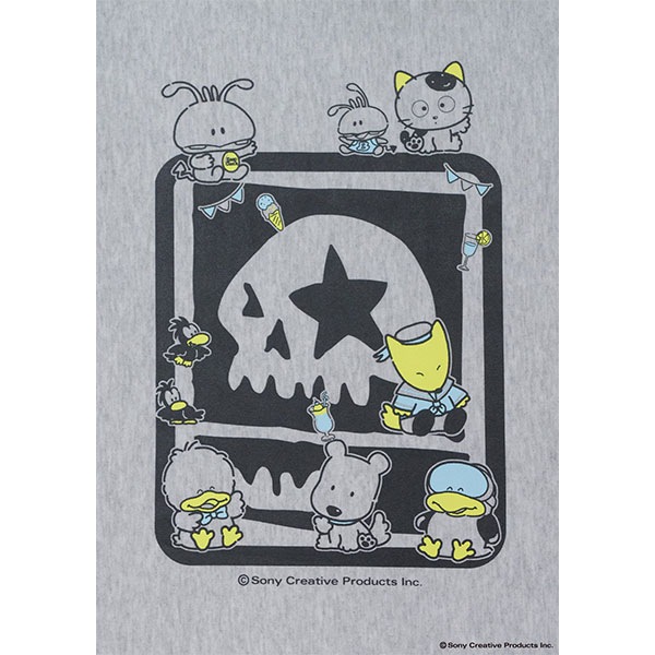 【MAGICAL MOSH MISFITS】タマ&フレンズ x MxMxM SWEAT gray マジカルモッシュミスフィッツ クルーネック トレーナー SKATEBOARD