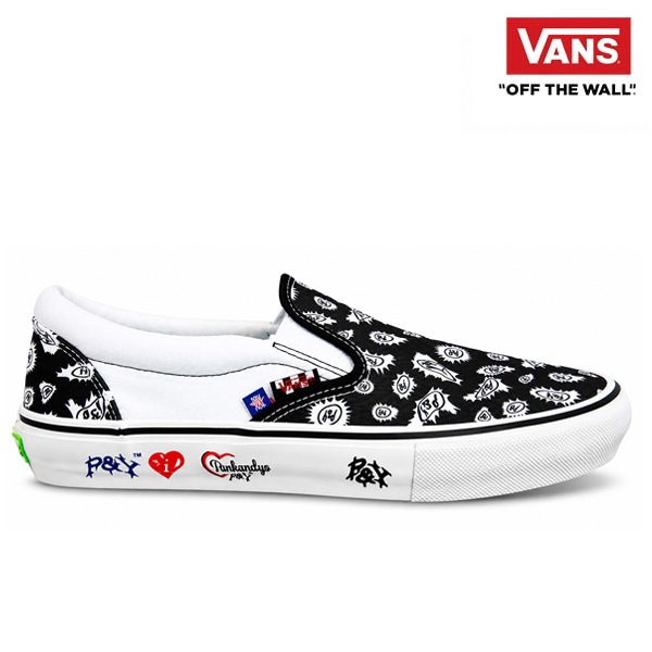 VANS×PUNKANDYO】 SKATE SLIP-ON PUNKANDYO black/white バンズ パンク