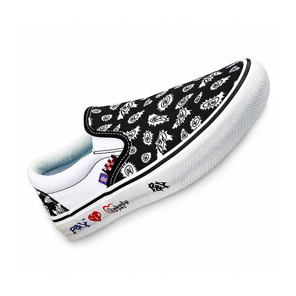 【VANS×PUNKANDYO】 SKATE SLIP-ON PUNKANDYO black/white バンズ パンクアンドヨー シューズ 靴 スニーカー スケートボード スケボー SKATEBOARD SHOES