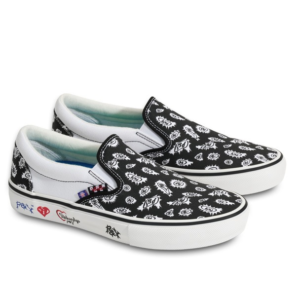 【VANS×PUNKANDYO】 SKATE SLIP-ON PUNKANDYO black/white バンズ パンクアンドヨー シューズ 靴 スニーカー スケートボード スケボー SKATEBOARD SHOES