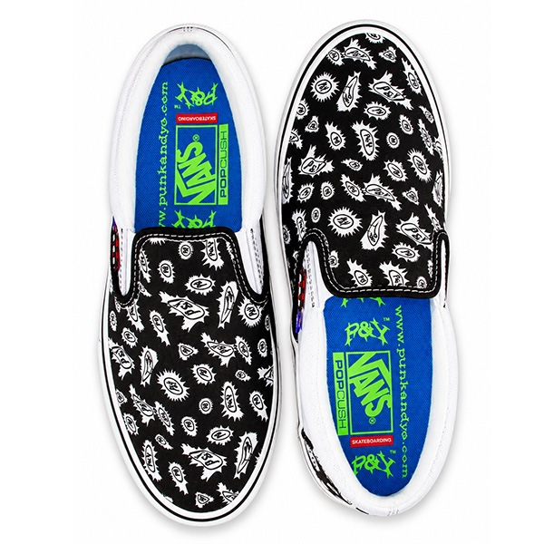 【VANS×PUNKANDYO】 SKATE SLIP-ON PUNKANDYO black/white バンズ パンクアンドヨー シューズ 靴 スニーカー スケートボード スケボー SKATEBOARD SHOES