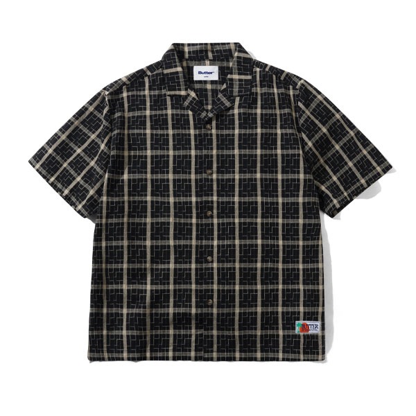 BUTTER GOODS】VACATION S/S SHIRT black バターグッズ シャツ