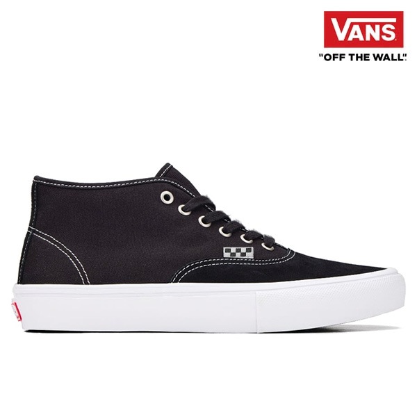 【VANS】SKATE AUTHENTIC MID カラー：black/white　バンズ シューズ 靴 スニーカー  スケートボード スケボー  SKATEBOARD SHOES