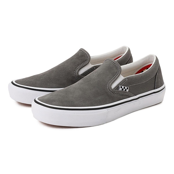 【Vans】★スニーカー★ Skate Slip-On Shoe VANS】SKATE SLIP ON pewter/white バンズ シューズ 靴