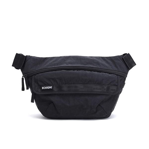 クロム　黒 ナイロン スケートボードバッグ CHROME】BOT FLAP SLING -8L- カラー：black crinkle クローム バッグ
