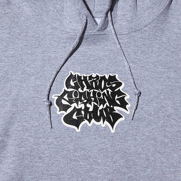 【Chaos Fishing Club】LETTER LOGO HOODIE gray カオスフィッシングクラブ パーカー スケートボード スケボー SKATEBOARD