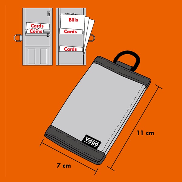 【VAGA】NANO WALLET SOLID COLORS バガ スケートボード 財布 ウォレット SKATEBOARD