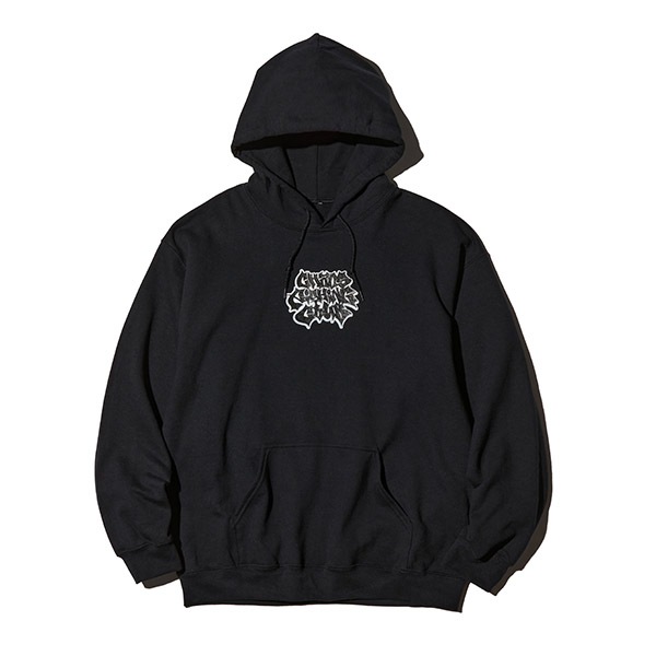 【Chaos Fishing Club】LETTER LOGO HOODIE black カオスフィッシングクラブ パーカー スケートボード スケボー SKATEBOARD