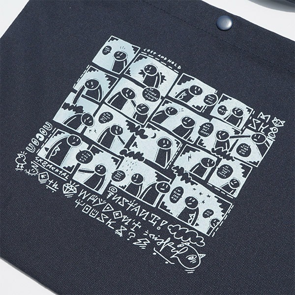 【instant】SONONAMO TOTE SACHOCHE navy インスタント バッグ スケートボード スケボー SKATEBOARD