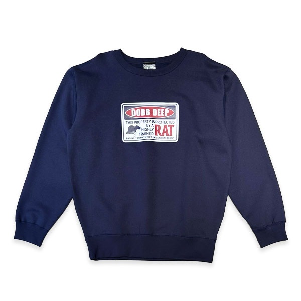 【DOBB DEEP】BUSTER SWEAT navy ドブディープ トレーナー クルーネック スケートボード スケボー SKATEBOARD DECK