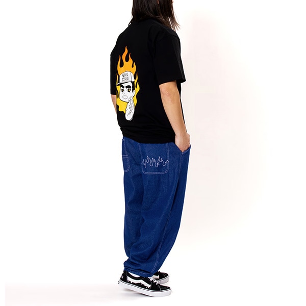 【MAGICAL MOSH MISFITS】MxMxM FIRE STITCH EASY BAGGY PANTS　マジカルモッシュミスフィッツ パンツ デニム SKATEBOARD