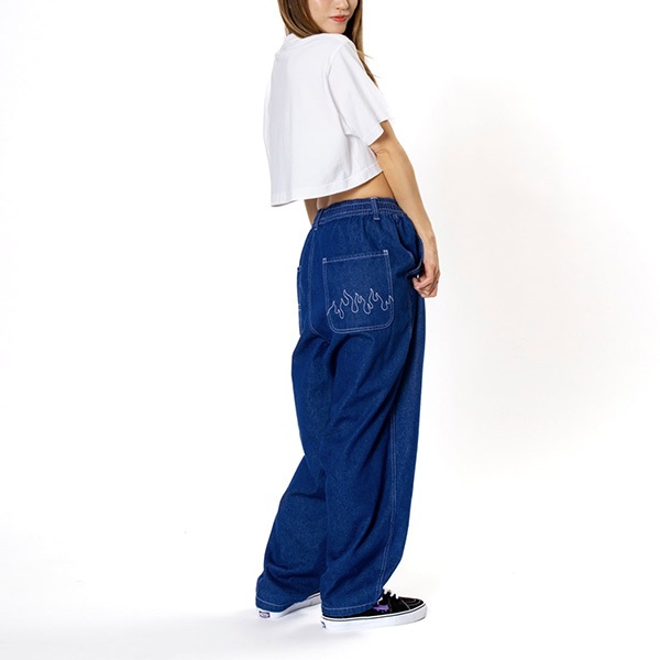 【MAGICAL MOSH MISFITS】MxMxM FIRE STITCH EASY BAGGY PANTS　マジカルモッシュミスフィッツ パンツ デニム SKATEBOARD