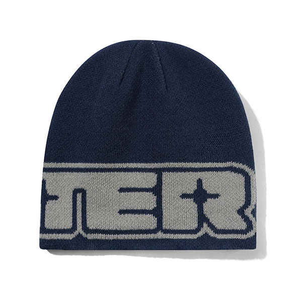 BUTTER GOODS】GLINT REVERSIBLE SKULLY BEANIE navy/grey バター