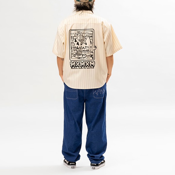 MAGICAL MOSH MISFITS × TOY MACHINE】WORK SHIRT cream マジカル