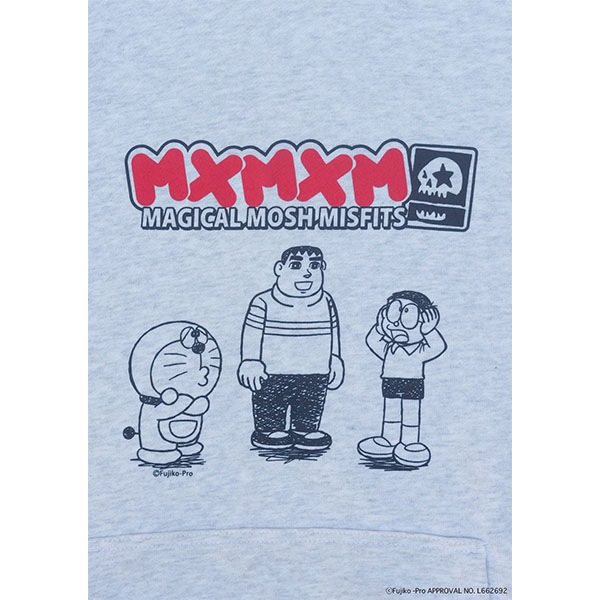 【MAGICAL MOSH MISFITS】I’m Doraemon ☆ MxMxM “きれいなジャイアン” HOODIE gray マジカルモッシュミスフィッツ フーディー パーカー SKATEBOARD