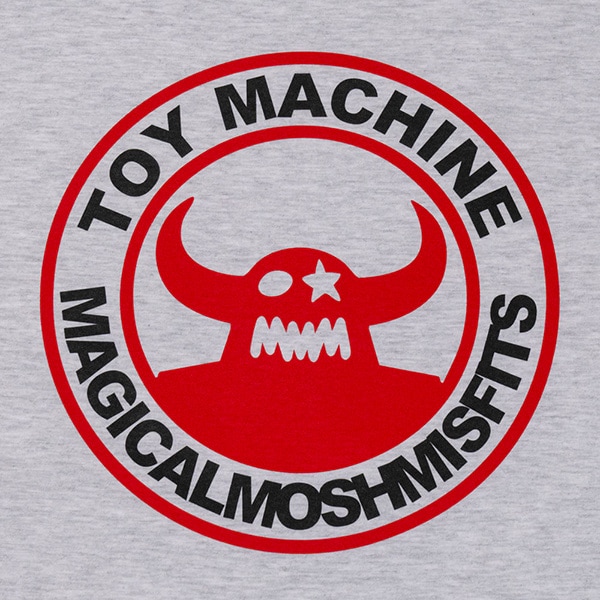 MAGICAL MOSH MISFITS × TOY MACHINE】MMM MONSTER TEE ash マジカル