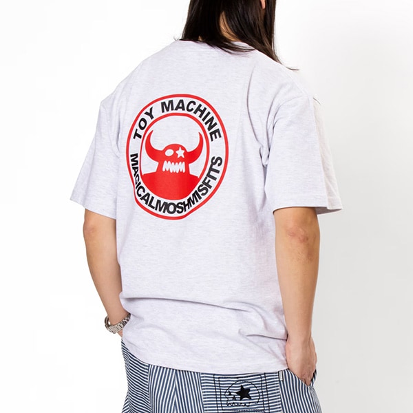 MAGICAL MOSH MISFITS × TOY MACHINE】MMM MONSTER TEE ash マジカル
