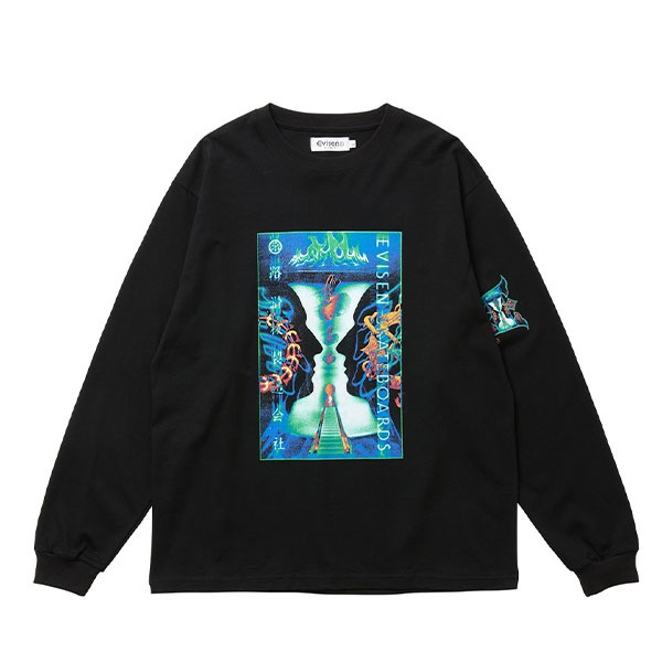 Evisen】VASE LS TEE WHITE / BLACK エビセン Tシャツ スケートボード
