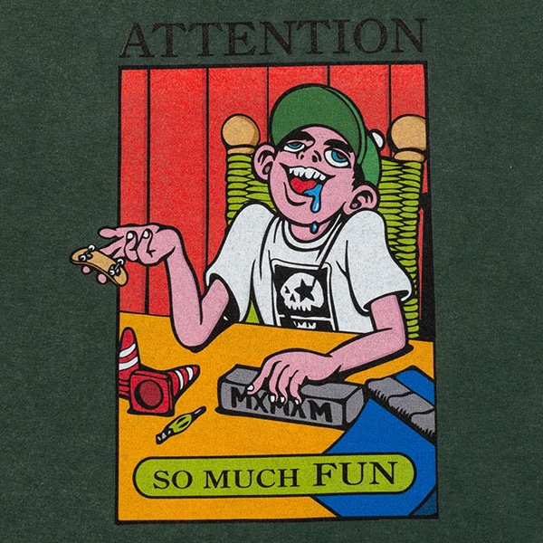 MAGICAL MOSH MISFITS】YUBISUKE CHUDOKU TEE(WASHED BODY) green