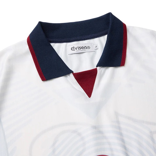 Evisen】EVI-FC SHIRT white エビセン ゲームシャツ トップス スケート 