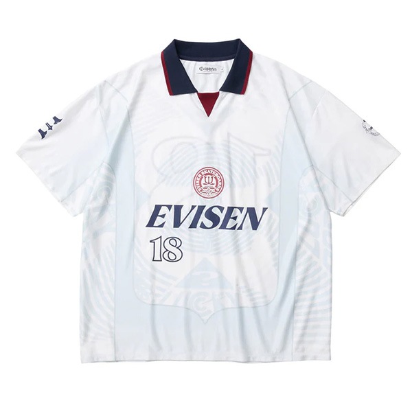Evisen】EVI-FC SHIRT white エビセン ゲームシャツ トップス スケート
