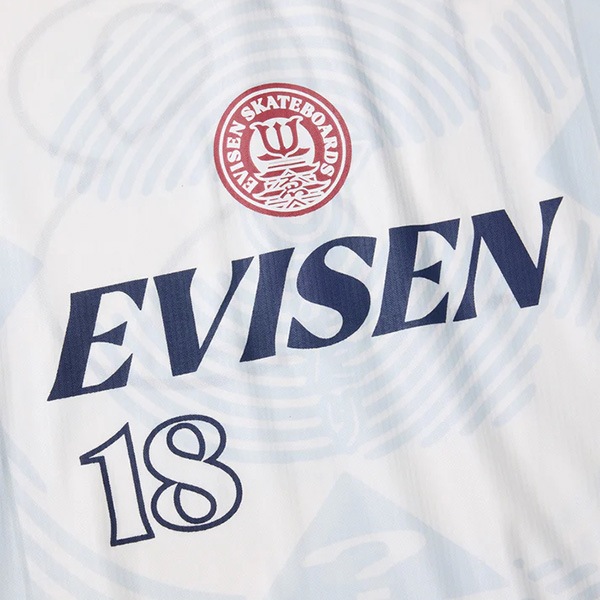 Evisen】EVI-FC SHIRT white エビセン ゲームシャツ トップス スケート 