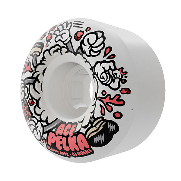 OJ wheels】ACE PELKA SLAPPY REDZ2 ELITE CHUBBIES WHITE 56mm 99A