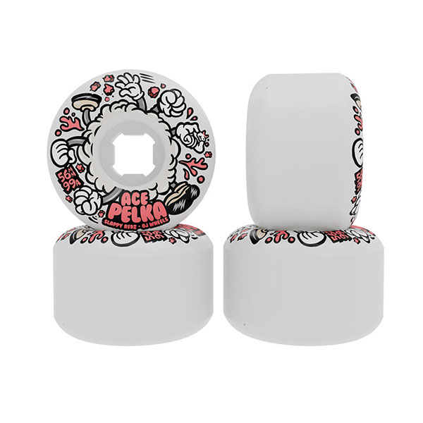 OJ wheels】ACE PELKA SLAPPY REDZ2 ELITE CHUBBIES WHITE 56mm 99A