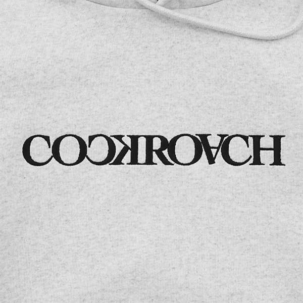 【COCKROACH】THICK WEIGHT OG LOGO STITCH HOODIE ash grey コックローチ パーカー スケートボード スケボー SKATEBOARD