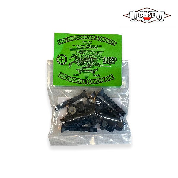 【NIBANSENJI】LONG BOLT1 1/4 ニバンセンジ 二番煎じ ナット ビス ボルト スケートボード スケボー SKATEBOARD