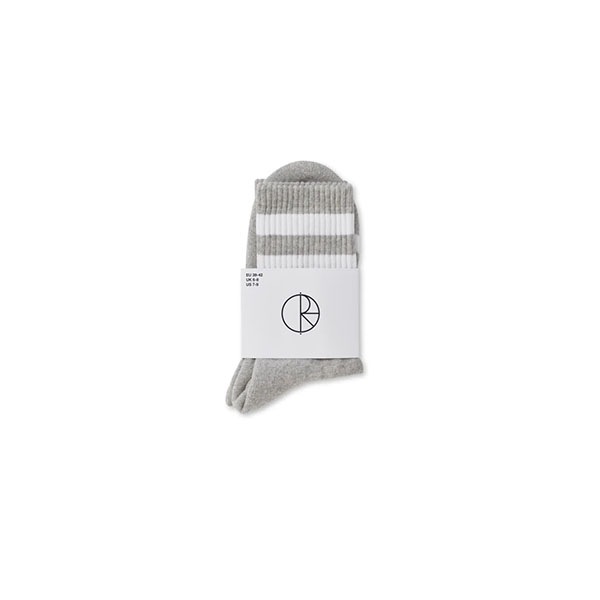 【POLAR】HAPPY SAD SOCKS heather grey ポーラー ソックス 靴下 スケートボード スケボー SKATEBOARD