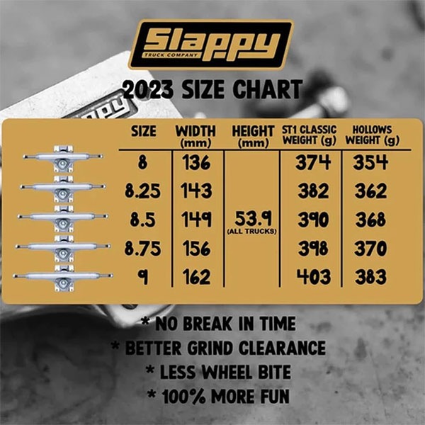 SLAPPY TRUCKS】CLASSIC POLISHED スラッピー トラック スケートボード