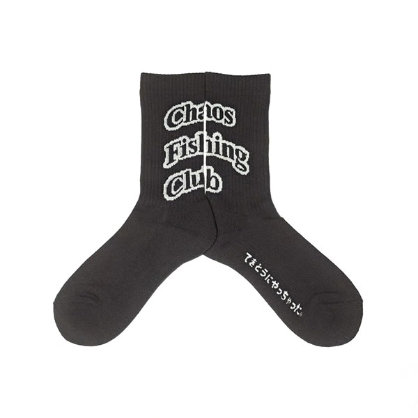 【Chaos Fishing Club】1PAC ARCH LOGO SOCKS white カオスフィッシングクラブ 靴下 スケートボード スケボー SKATEBOARD