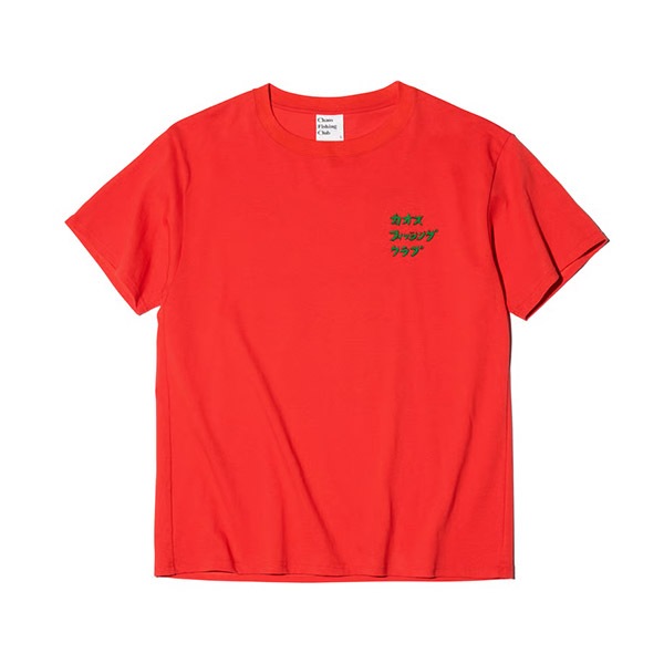 【Chaos Fishing Club】カタカナ T-SHIRTS S/S orange カオスフィッシングクラブ Tシャツ スケートボード スケボー SKATEBOARD