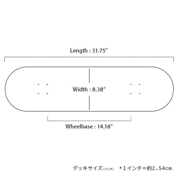 【HOCKEY】FROM HERE Shape2 8.38インチ　ホッキー スケートボード スケボー デッキ SKATEBOARD DECK