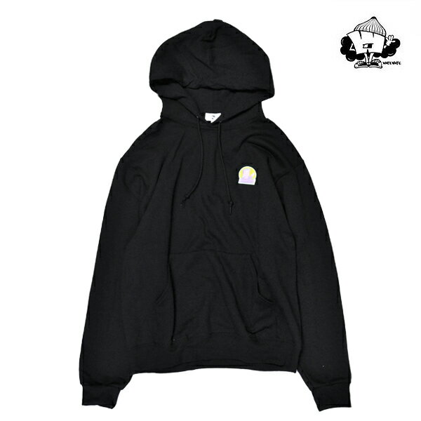 【WACKWACK】MULLET PULLOVER HOODIE black スケートボード スケボー SKATEBOARD  ワックワック フード パーカー プルオーバー