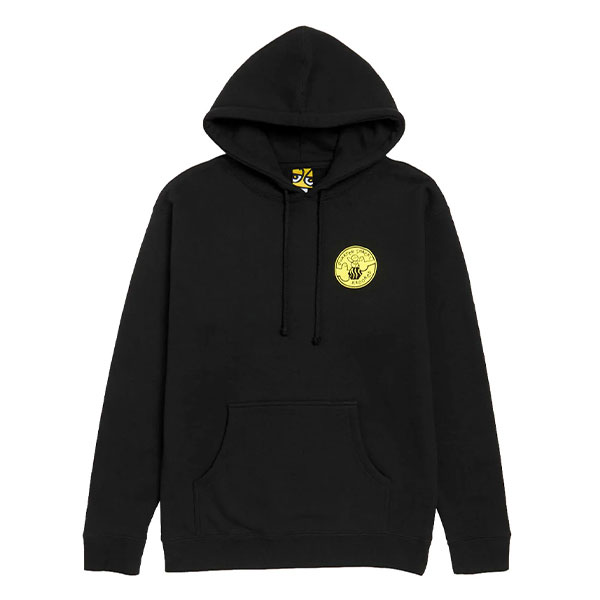 【KROOKED】SNACKMAN HOODIE black クルキッド クウォータースナックス フーディー パーカー スケートボード スケボー SKATEBOARD