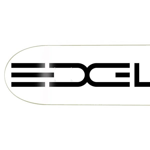 EDGLRD エッジロード　8.0インチ スケートボードデッキ EDGLRD】TECH SCRIPT DECK WHITE/BLACK 8.0インチ エッジロード