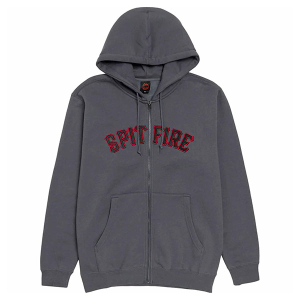 【SPITFIRE】ZIP HOOD SPITBALL solid grey スピットファイアー フーディー パーカー スケートボード スケボー SKATEBOARD