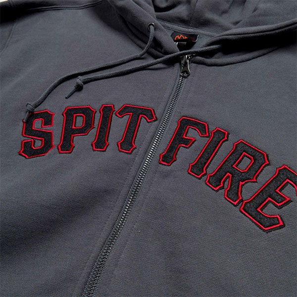 SPITFIRE】ZIP HOOD SPITBALL solid grey スピットファイアー