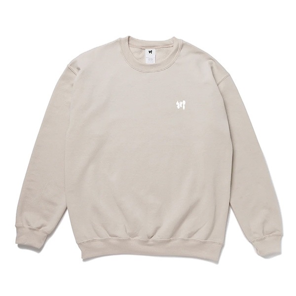 【川】LOGO 1POINT SWEAT 砂×白 スウェット スケートボード スケボー SKATEBOARD