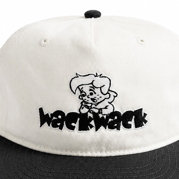 【WACKWACK】FRIENDLY BUT OFF 2TONE CAP natural/black　ワックワック キャップ 帽子 スケートボード スケボー SKATEBOARD