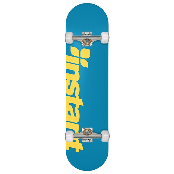 【instant】25SU LOGO COMPLETE blue/yellow 7.75インチ コンプリートセット 完成品 スケートボード スケボー SKATEBOARD