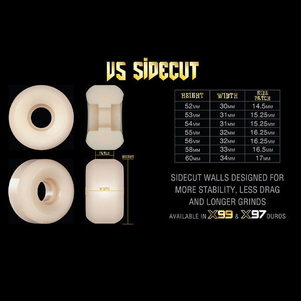 BONES】X FORMULA V5 SIDECUTS 97A サイズ：52/53/54mm ボーンズ