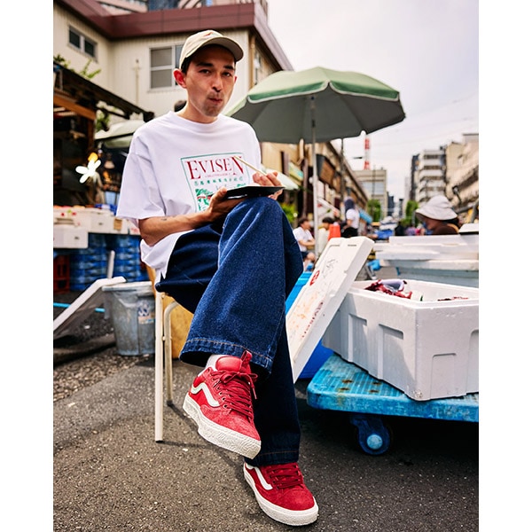 VANS×EVISEN】SKATE OLD SKOOL 36+ evisen ruby wine バンズ シューズ