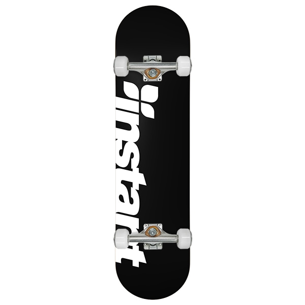 最終入荷！　即発送、購入可能！超人気 スケートボード コンプリートセット instant】25SU LOGO COMPLETE black/white 8.0インチ