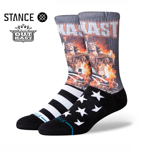 STANCE】STANKONIA CREW black スタンス ソックス 靴下 スケートボード