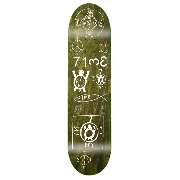 スケートボード 100% USA製 T.I.M.E】TEST PRESS WHITE 8.25インチ タイム スケートボード