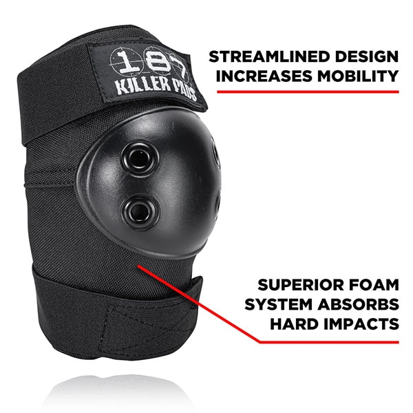 【膝・肘】187 KILLER PADS スケボー プロテクター XS キッズ 187 KILLER PADS】ELBOW PAD black プロテクター 肘 膝 キッズ 子供